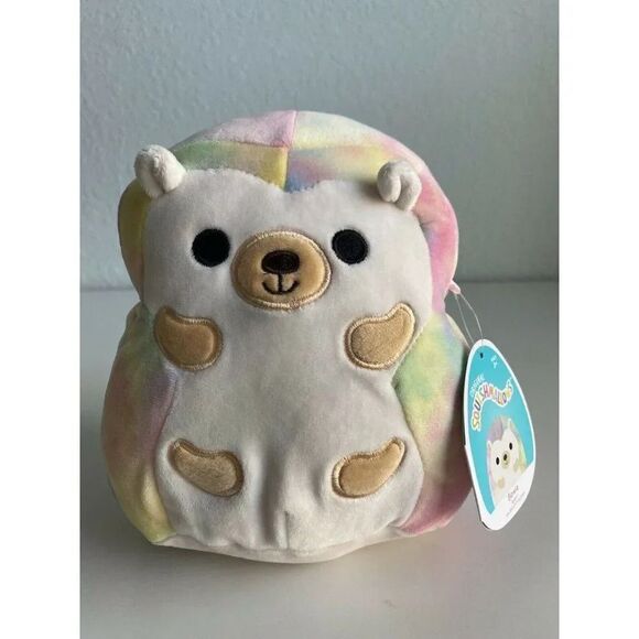 Squishmallow 8” BOWIE The RAINBOW HEDGEHOG 2021 Kellytoy Soft Plush NWT - Picture 1 of 7